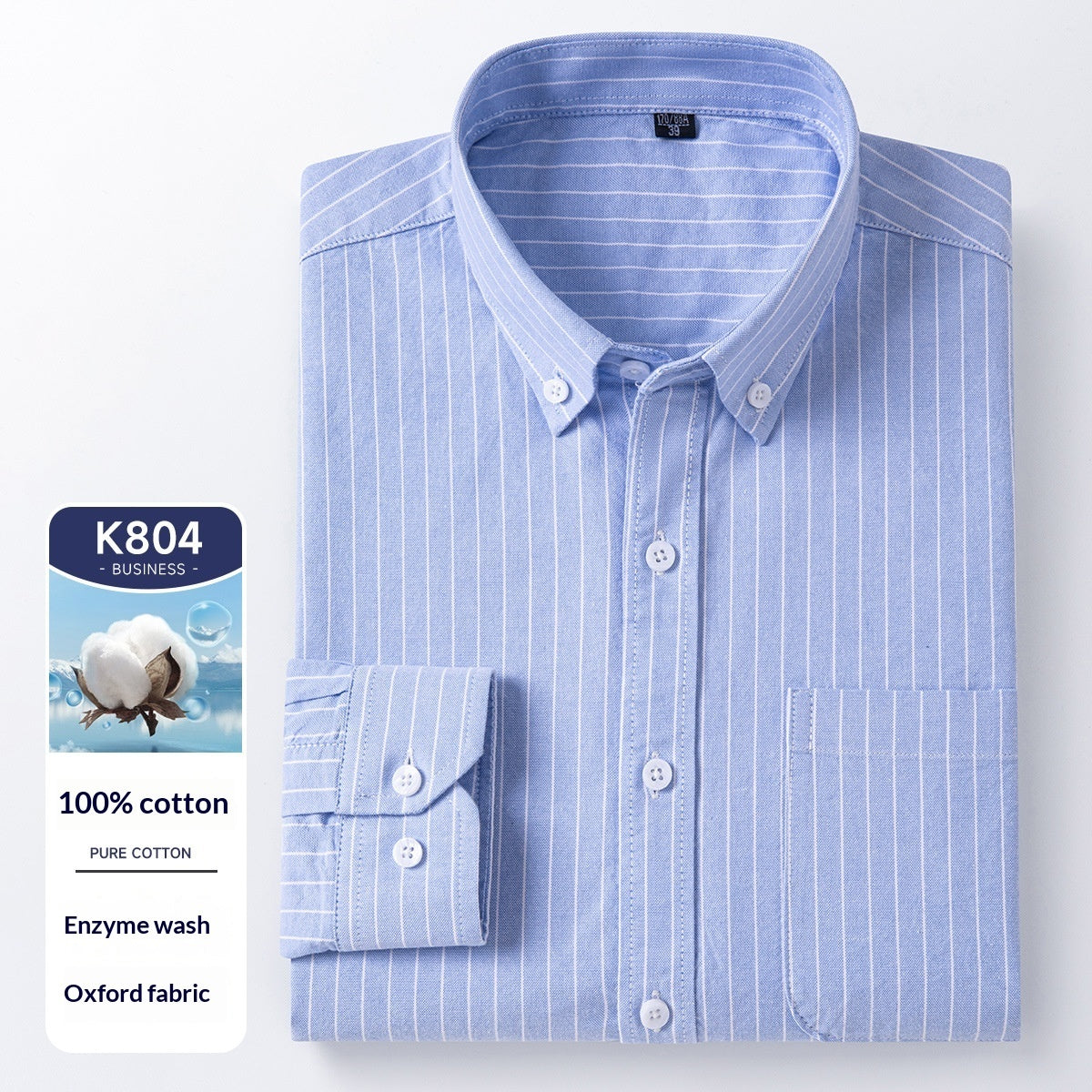 Men's Cotton Long Sleeve Oxford Woven Shirts