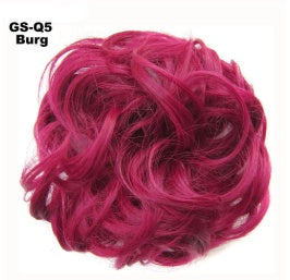 Fluffy Drawstring Curly Hair Bun Hair Set