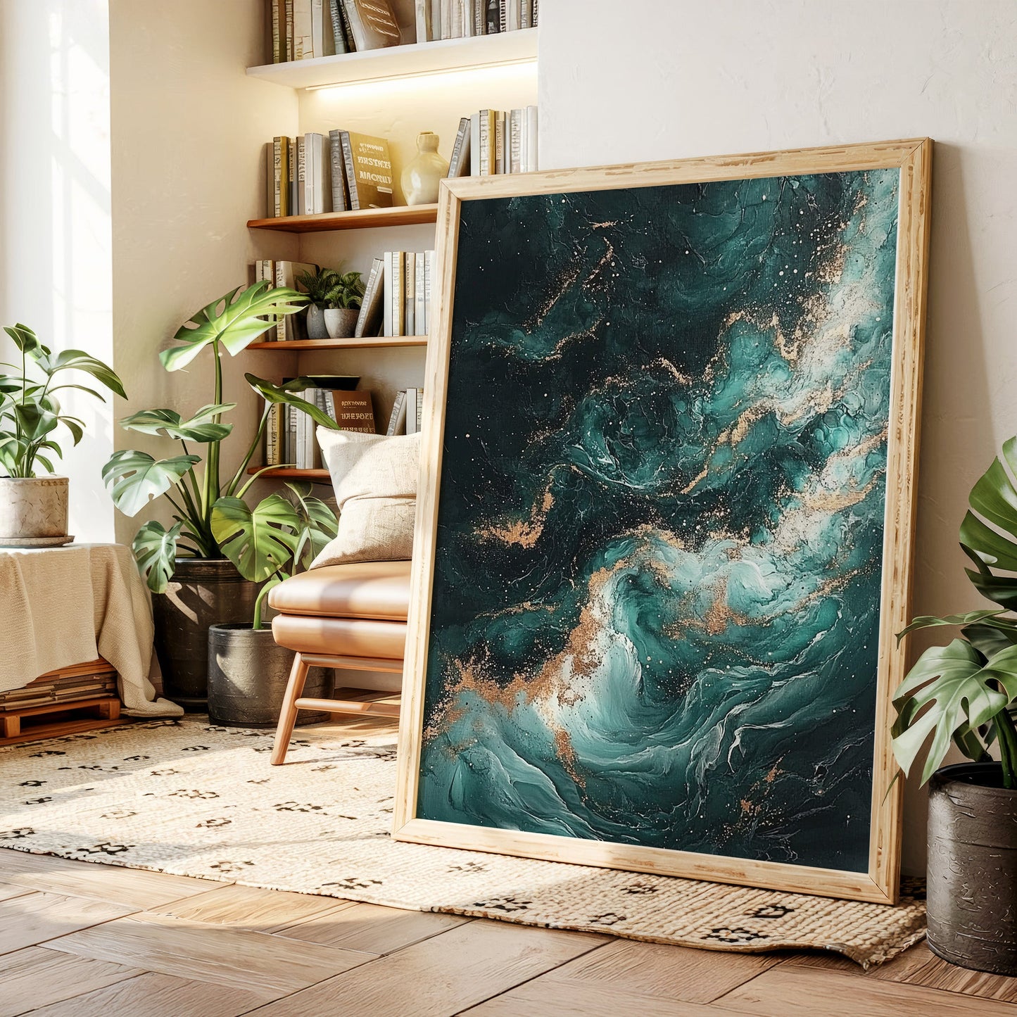 Himmlische Drift in Smaragd und Gold