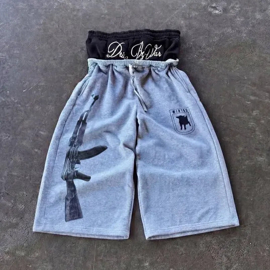 Mens Relaxed-Style Casual Cropped Shorts