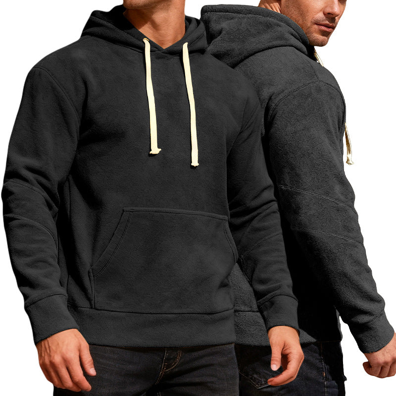 Mens Casual Sporty Loose-fit Hoodie With Pockets