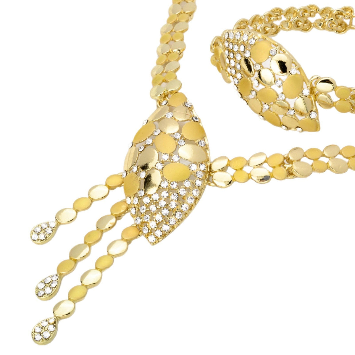 Dazzling Starry Night Cheetah Gemstone Necklace