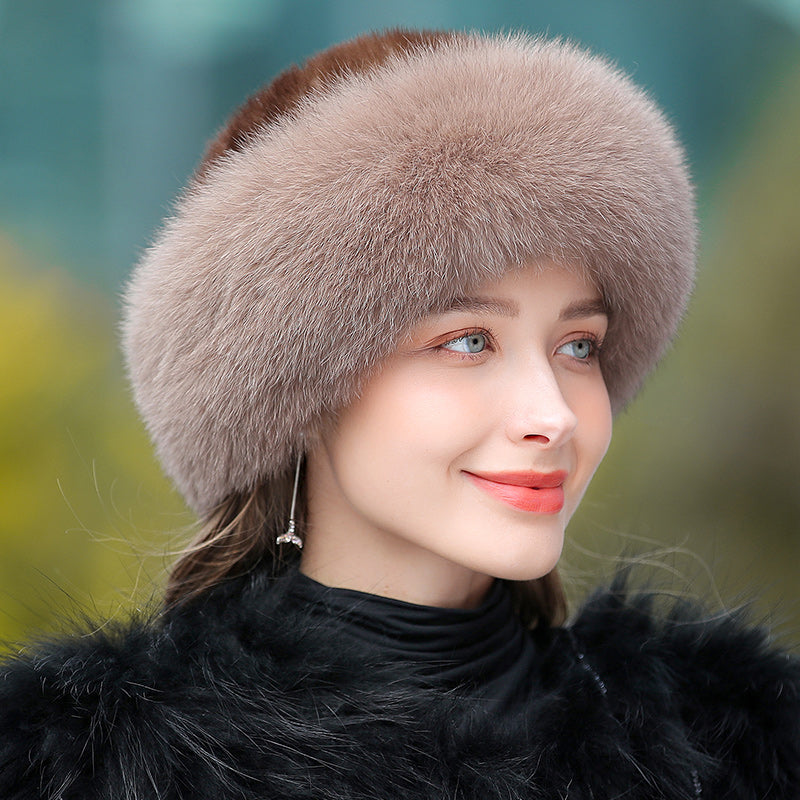 Women’s Outdoor Warm Fur Hat – Winter Cold-Weather Protection Hat