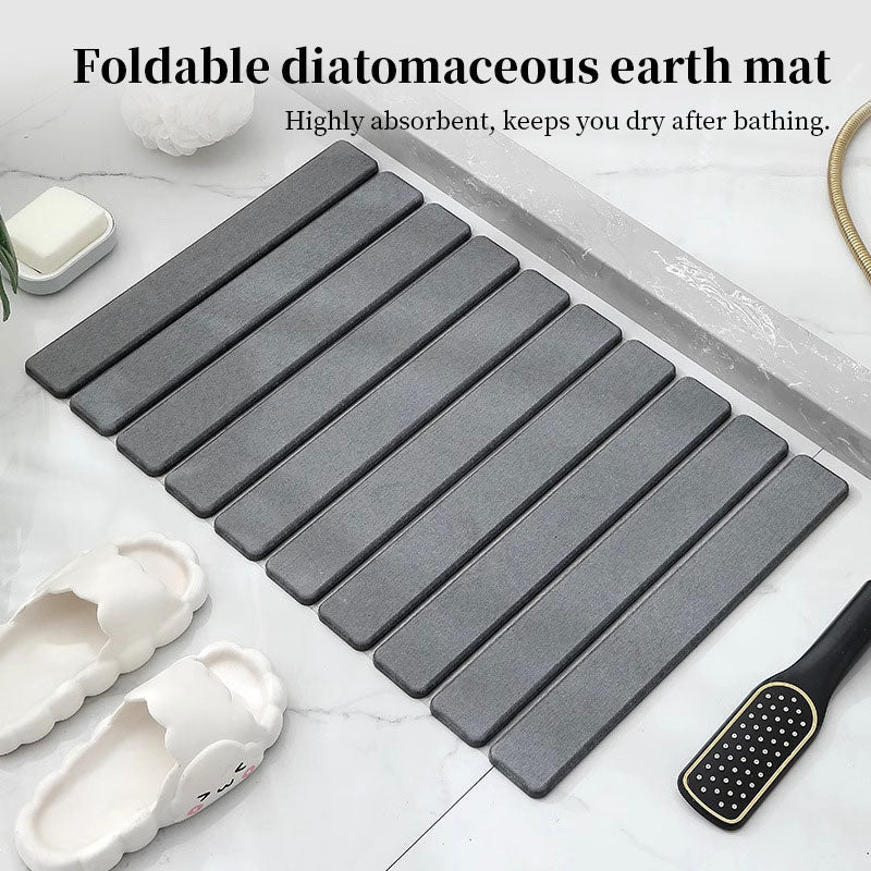 40x60cm Diatomite Bath Mat - Quick-Dry, High-Absorbent & Non-Slip Bathroom Rug, Hygienic & Foldable Bath Mat for Home