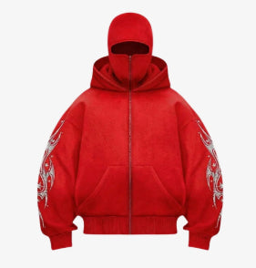 Gradient Design Hooded Cardigan - Unisex Casual Knit Sweater Jacket for Men and Women