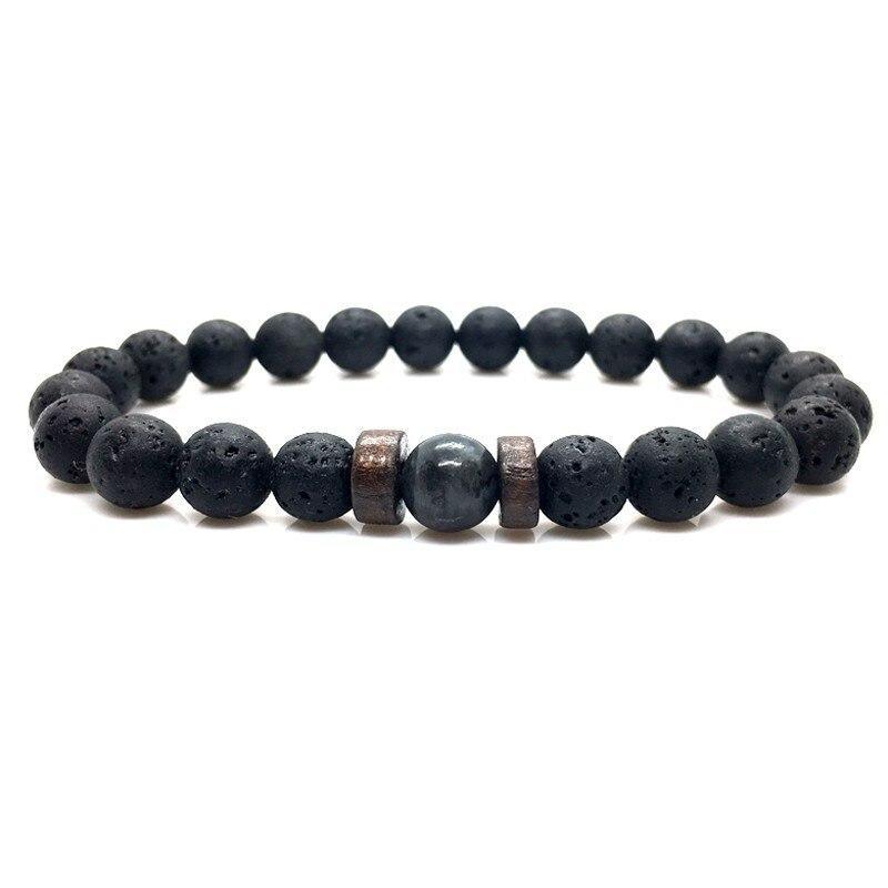 Epic Legendary Volcanic Stone Bracelet For Men And Women Lava Stone Stretch Yoga Bead Bracelet