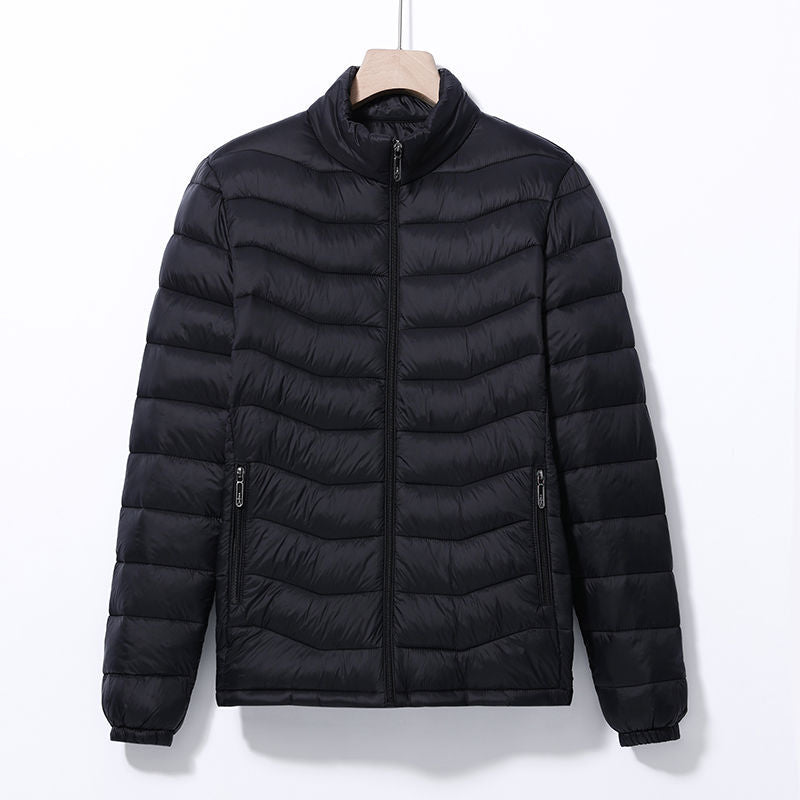 Men's Casual Cotton Jacket With A Stand-up Collar