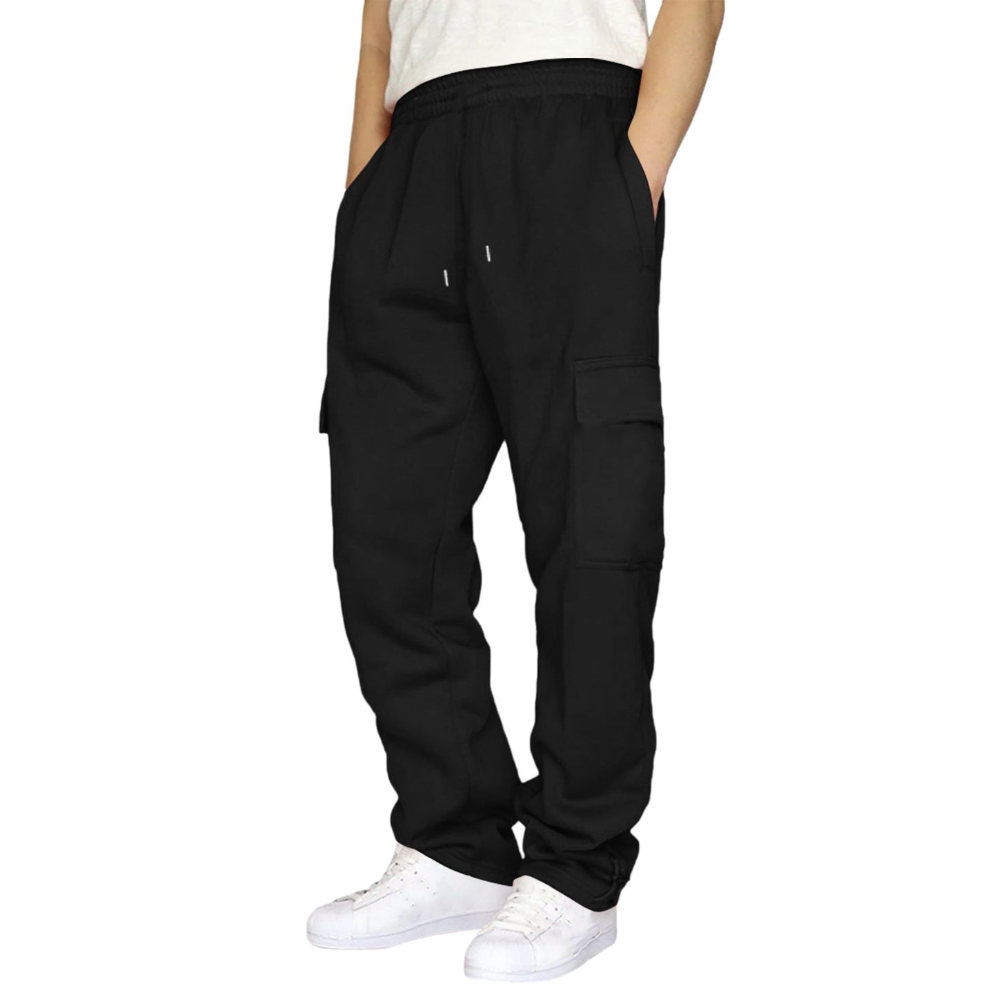 Ankle-Tightening Loose Sweatpants With Multiple Pockets And Drawstrings