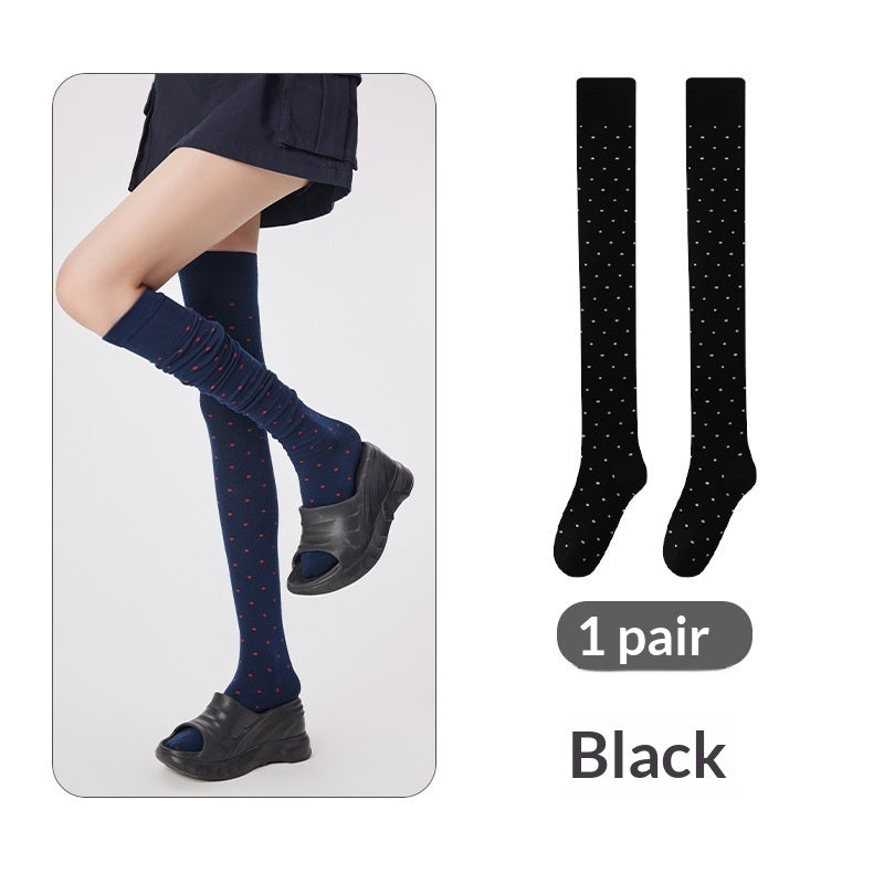 Women's Knee-high Casual Polka-dot Stockings