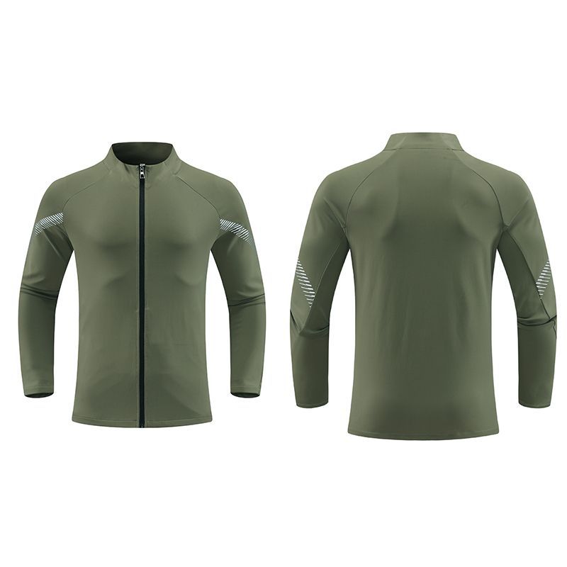 Mens Fitness Running Training Stand-Neck Windbreaker Jacket