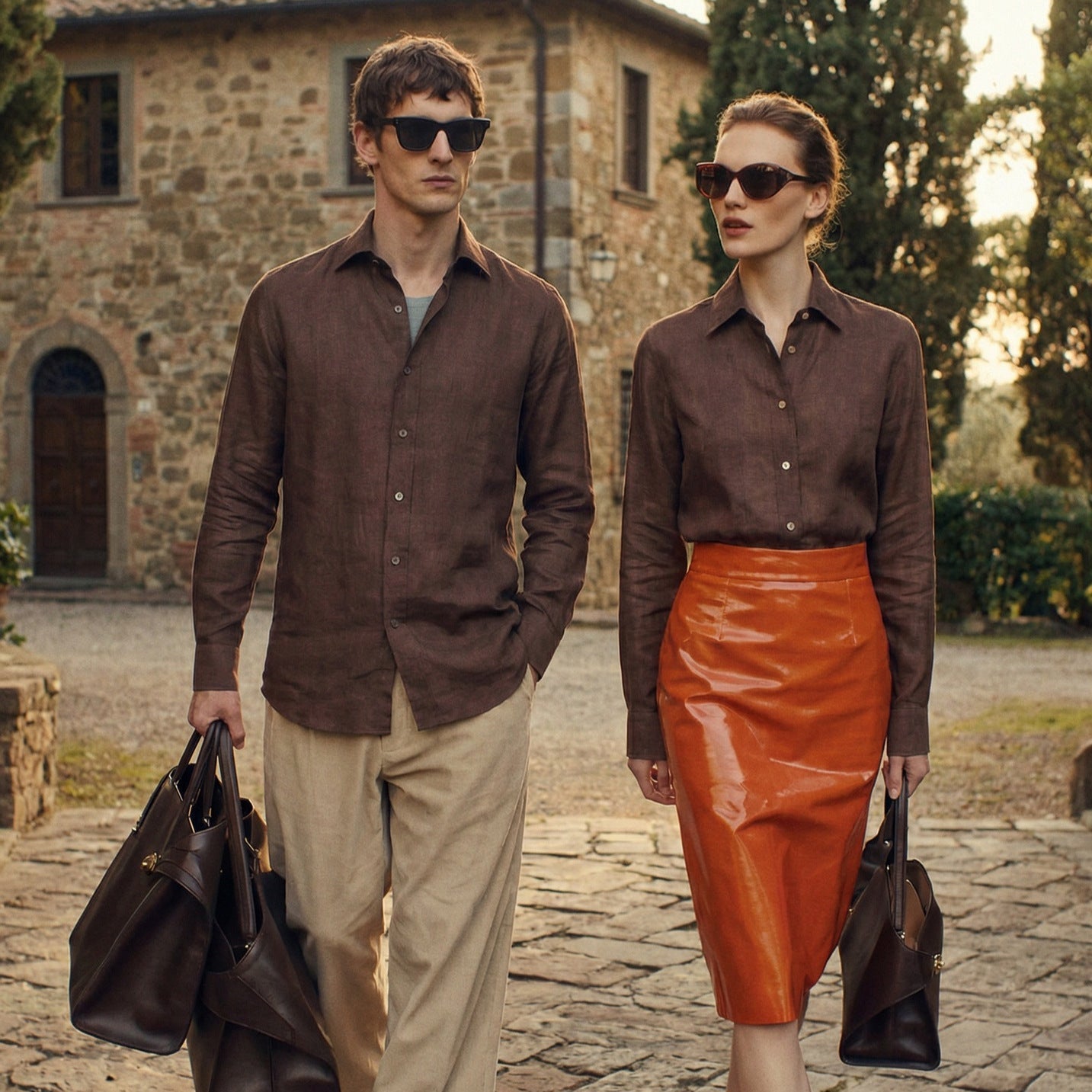 French-style Luxury Pure Linen Long-sleeve Shirt In The Old-money Aesthetic