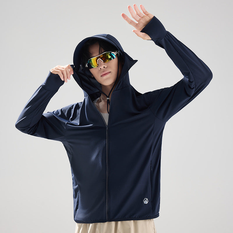 Mens Outdoor Ice-silk Sun-protective Clothing