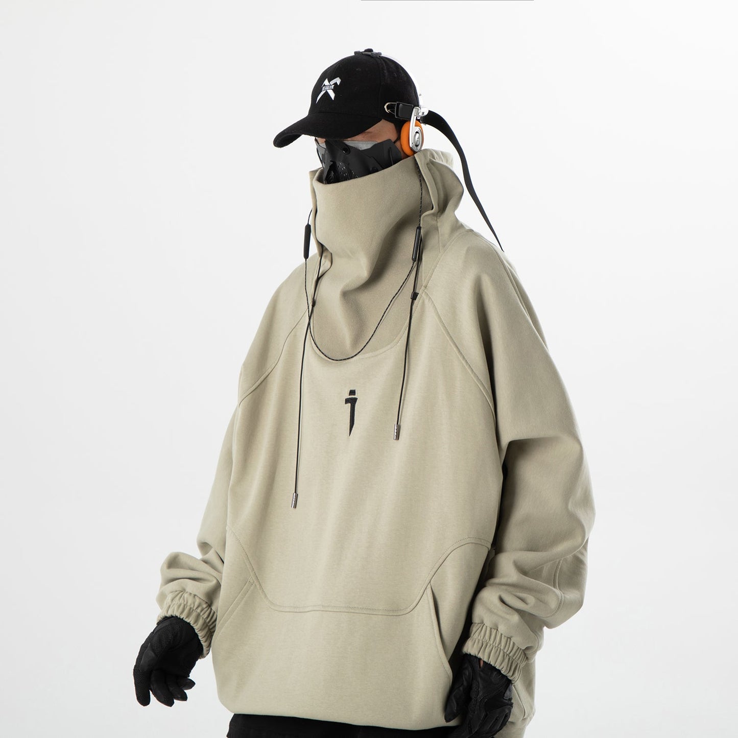 HiH49 Pull Col Montant Précision Olive