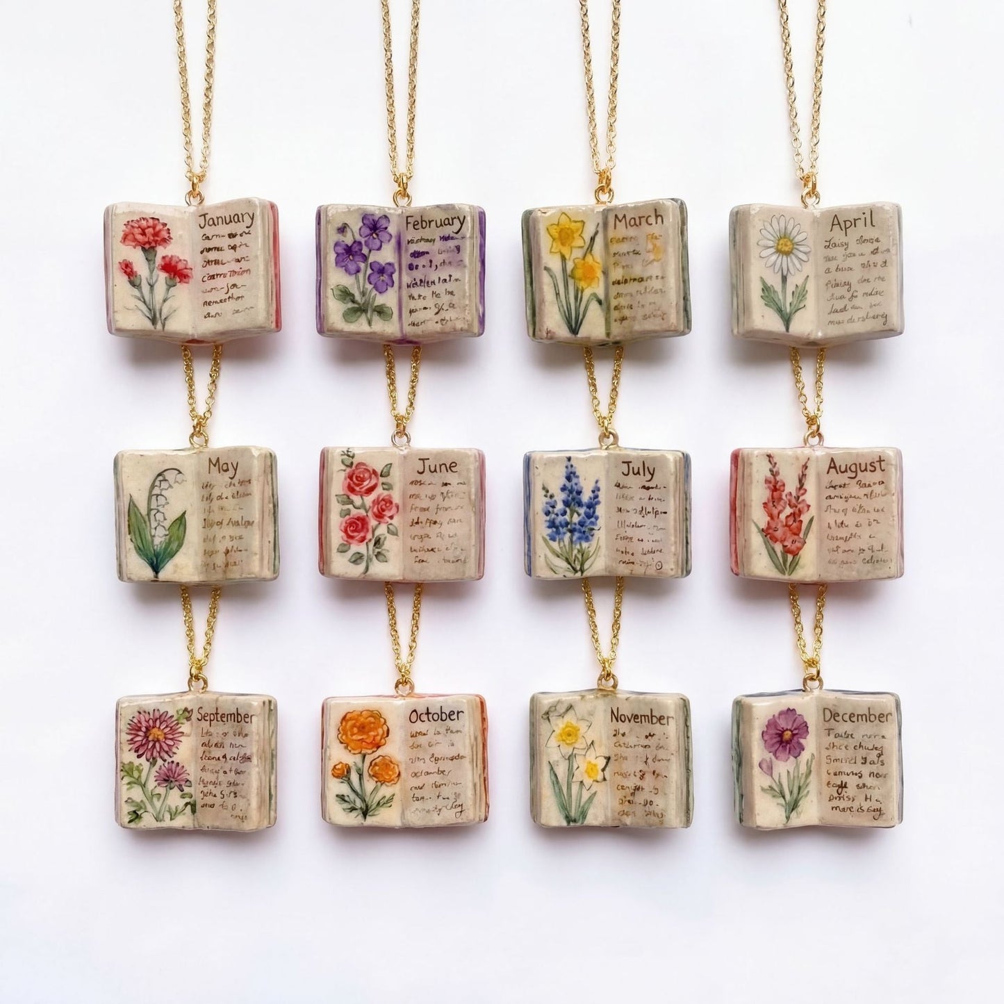 Retro Book Necklace For Women