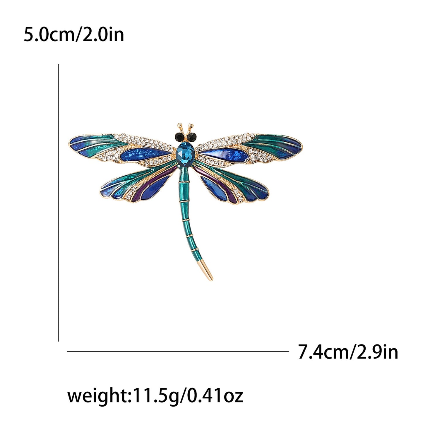 Creative Alloy Enamel Dragonfly Brooch For Women