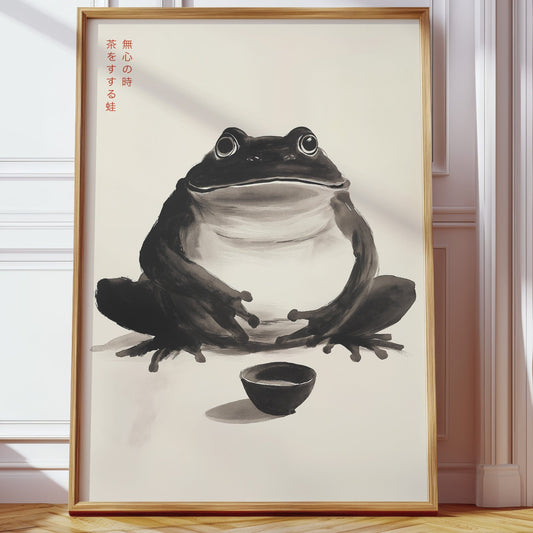 Zen Frosch – Ein Moment Tee