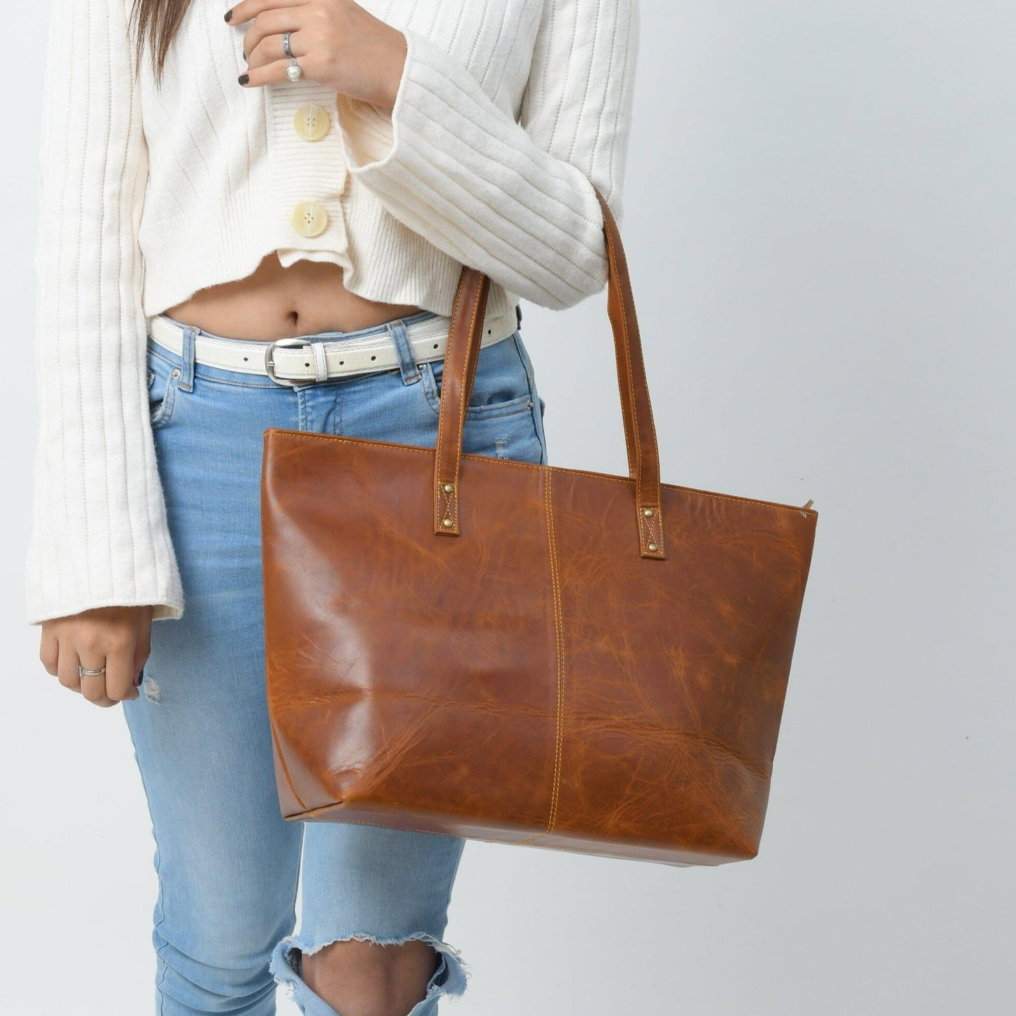 Sac fourre-tout Kim – Marron cacao