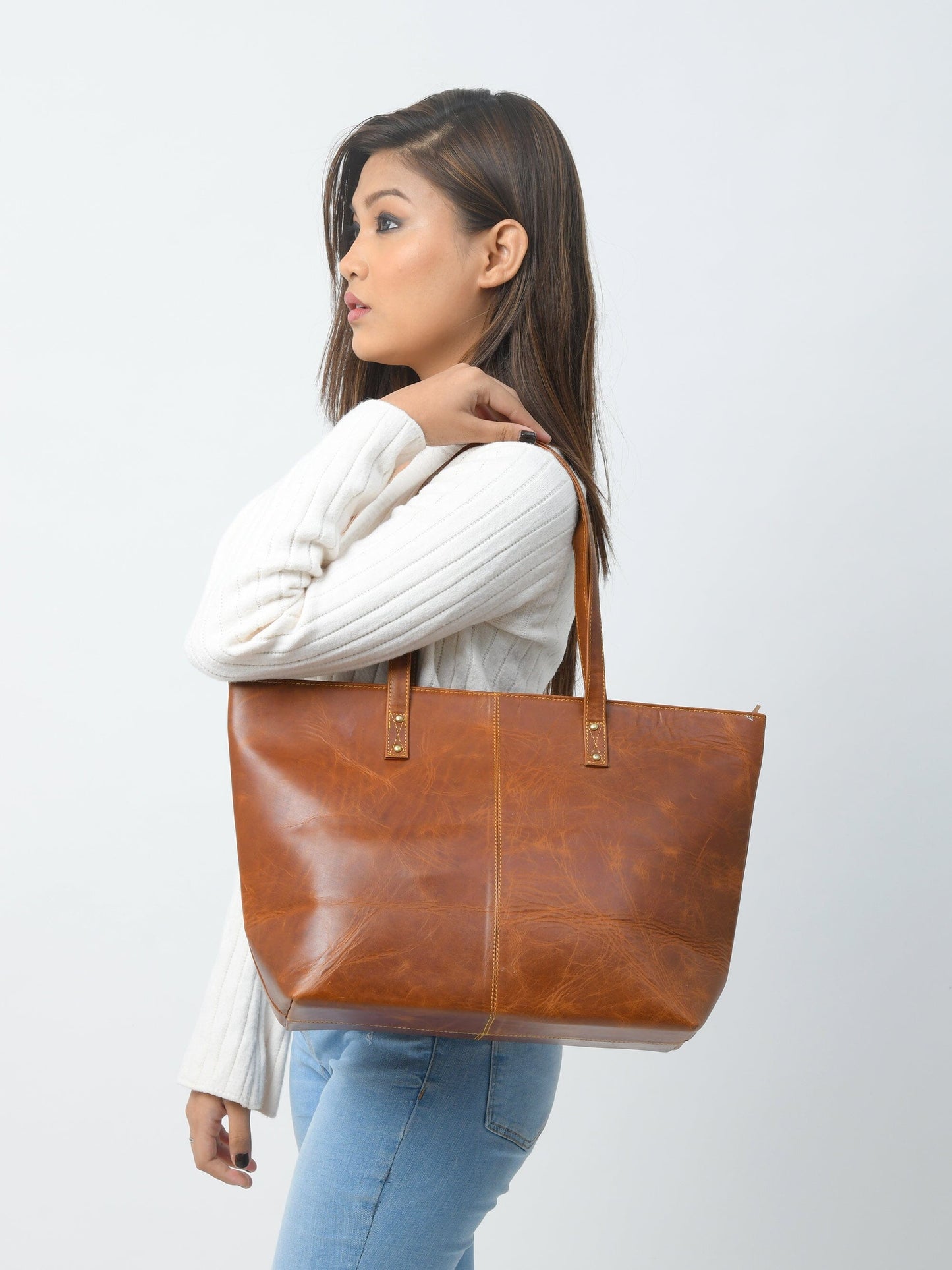 Sac fourre-tout Kim – Marron cacao