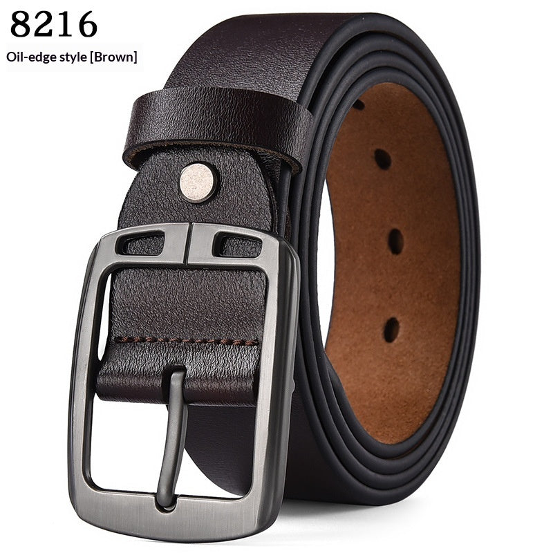 Men's Casual Extended Leather Belt With Pin Buckle