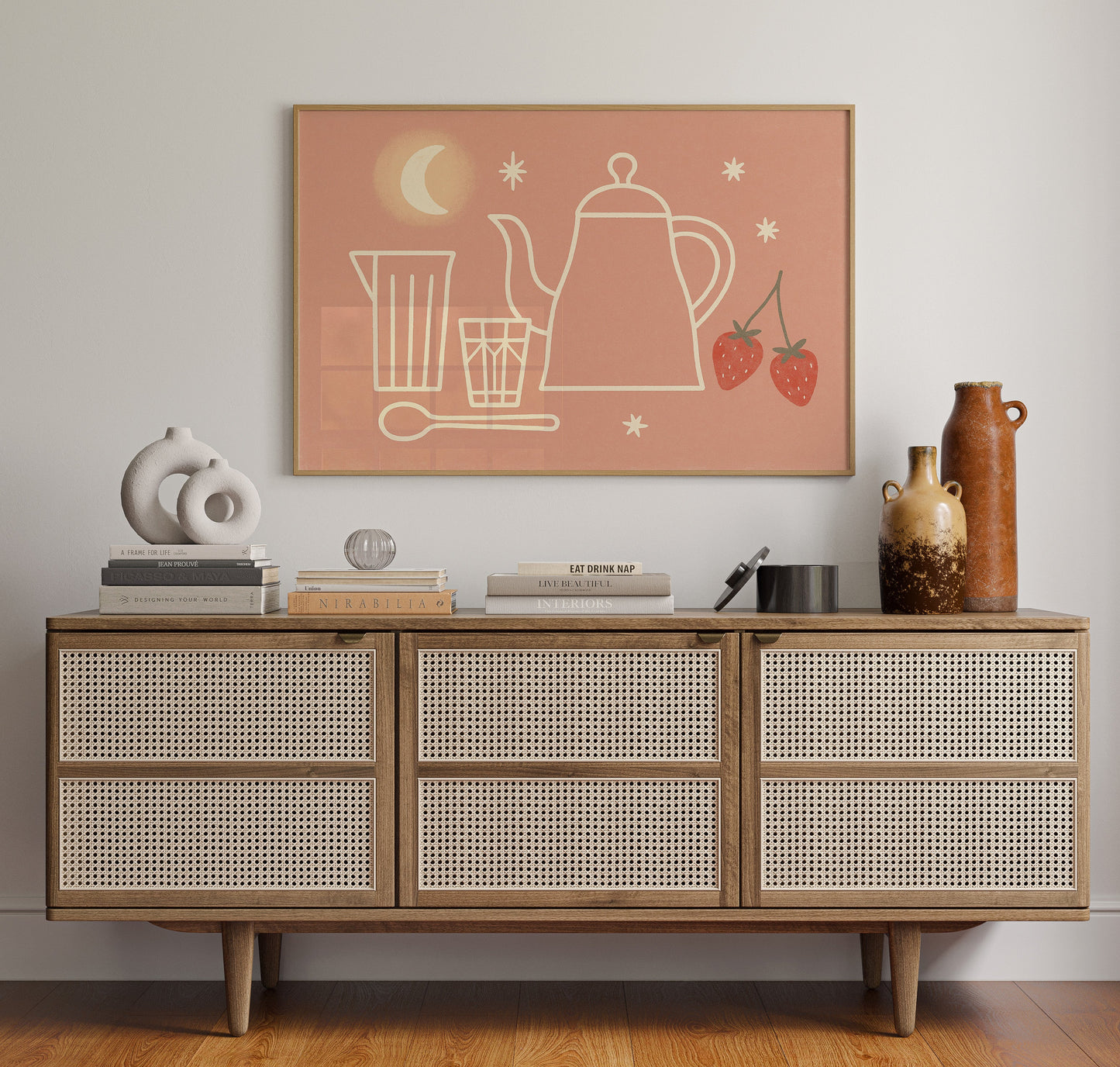 Thé au clair de lune et fraises