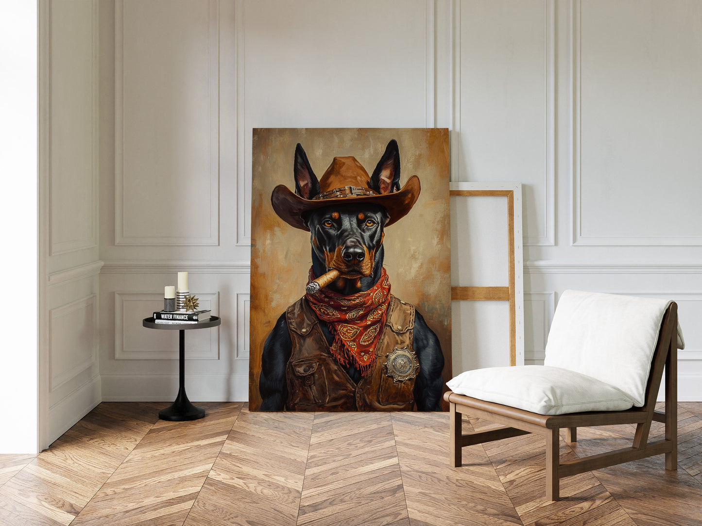 Dobermann Marshal mit stahlhartem Blick