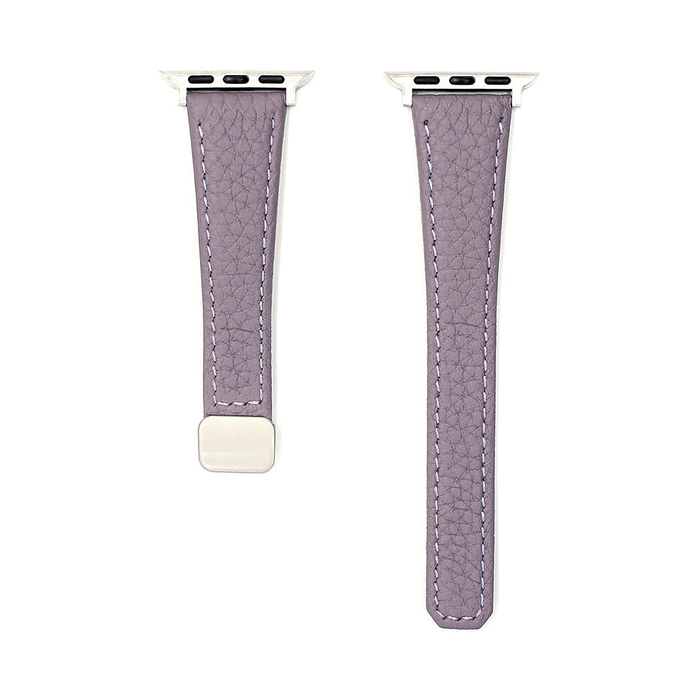 Litchi-pattern Genuine Leather Watch Strap For Watch Straps