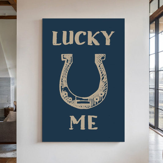 Impression Fer à Cheval "Lucky Me" – Art Mural Western Campagne
