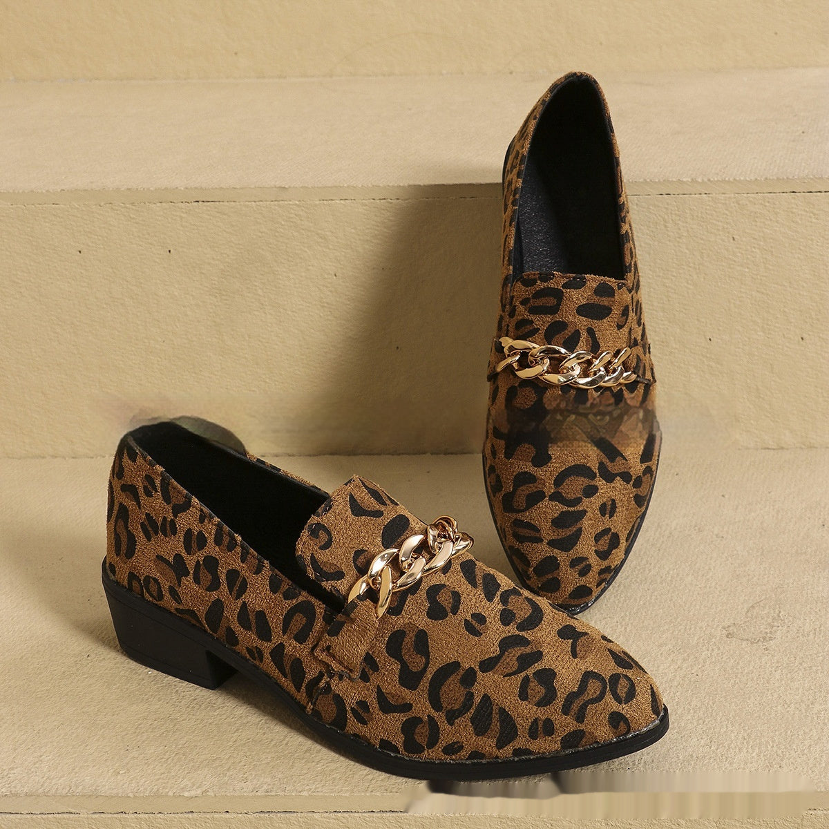 Bow Leopard Print Casual Pumps Women