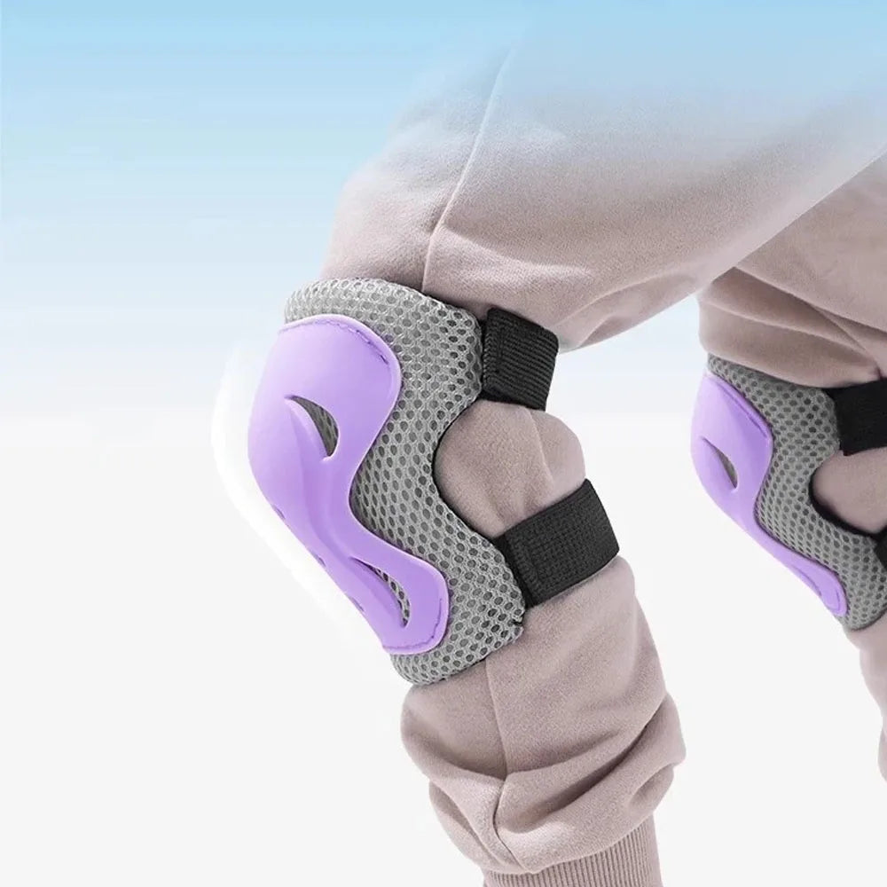 7Pcs/Set Kids Age with Wrist Guard and Knee Pads Elbow Pads Adjustable Protective Gear for Toddler Skating Cycling Scooter