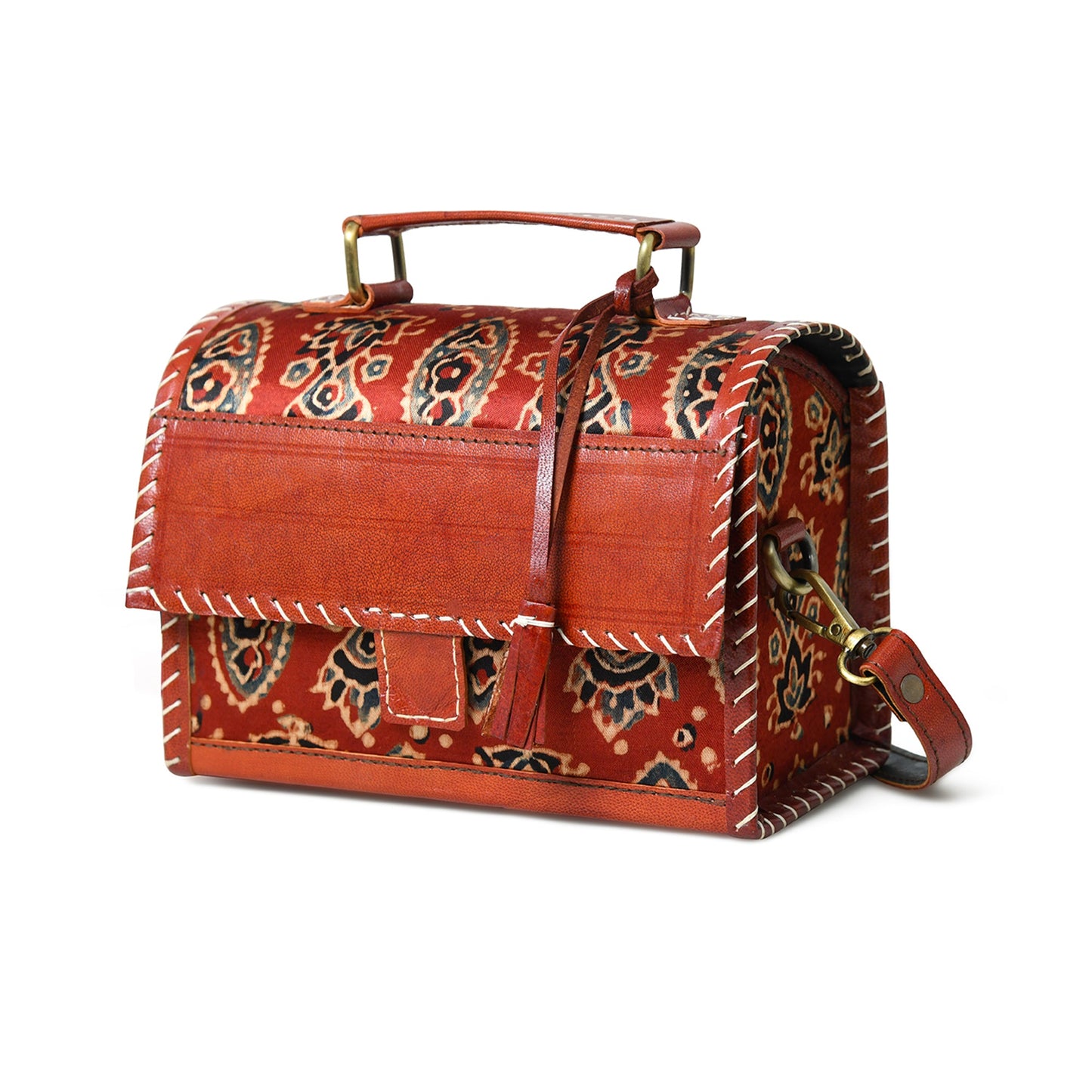 Sac bandoulière Ajrakh Mystique Marron
