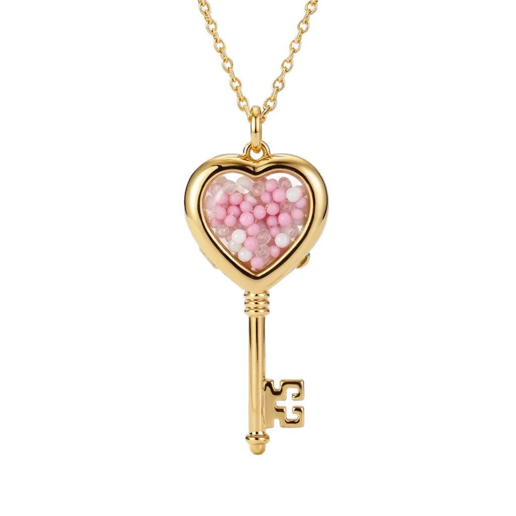 Key Lock Opening And Closing Necklace