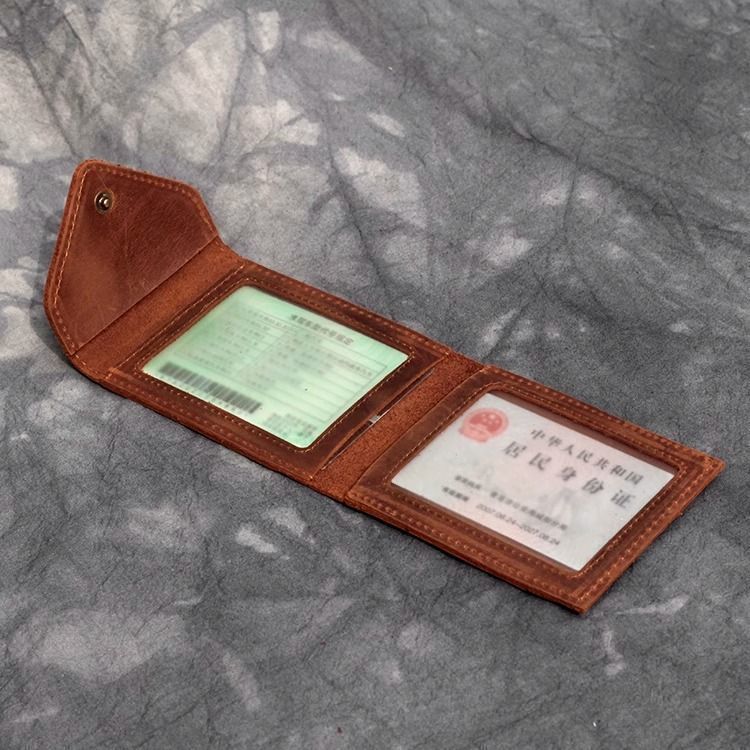 Retro Mens Compact Personalized Drivers License Holder Minimalist Design