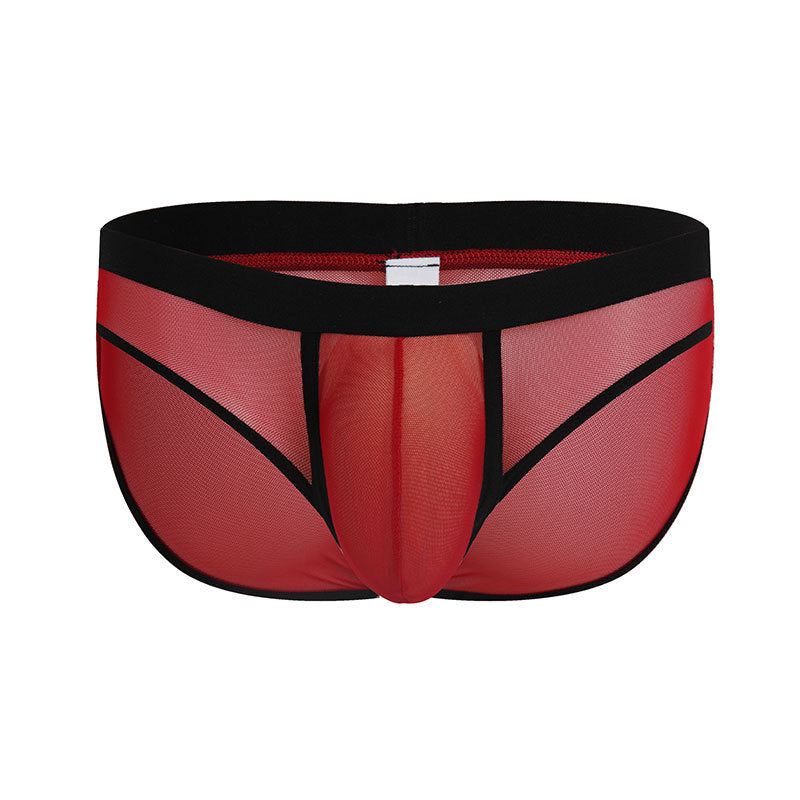 Low Waist Breathable Mesh Sexy Briefs Nylon Men