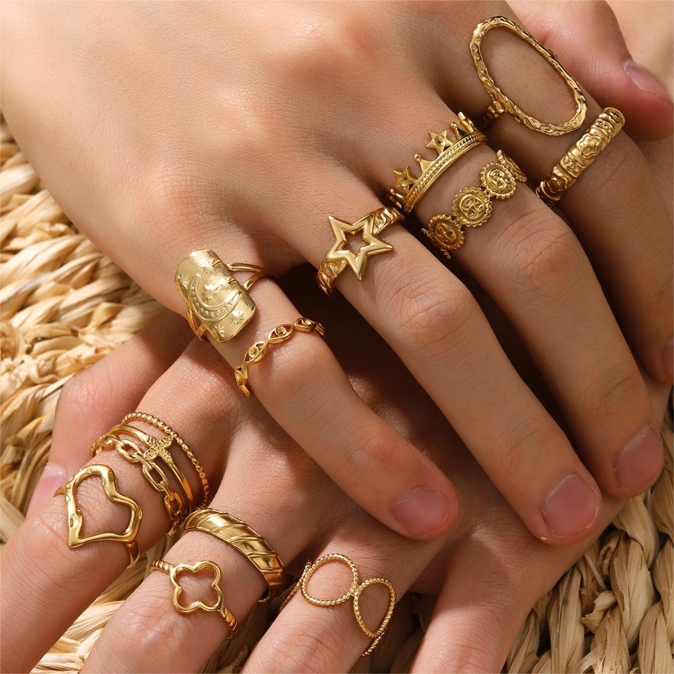 French-style Starsunmoon Ring For Women