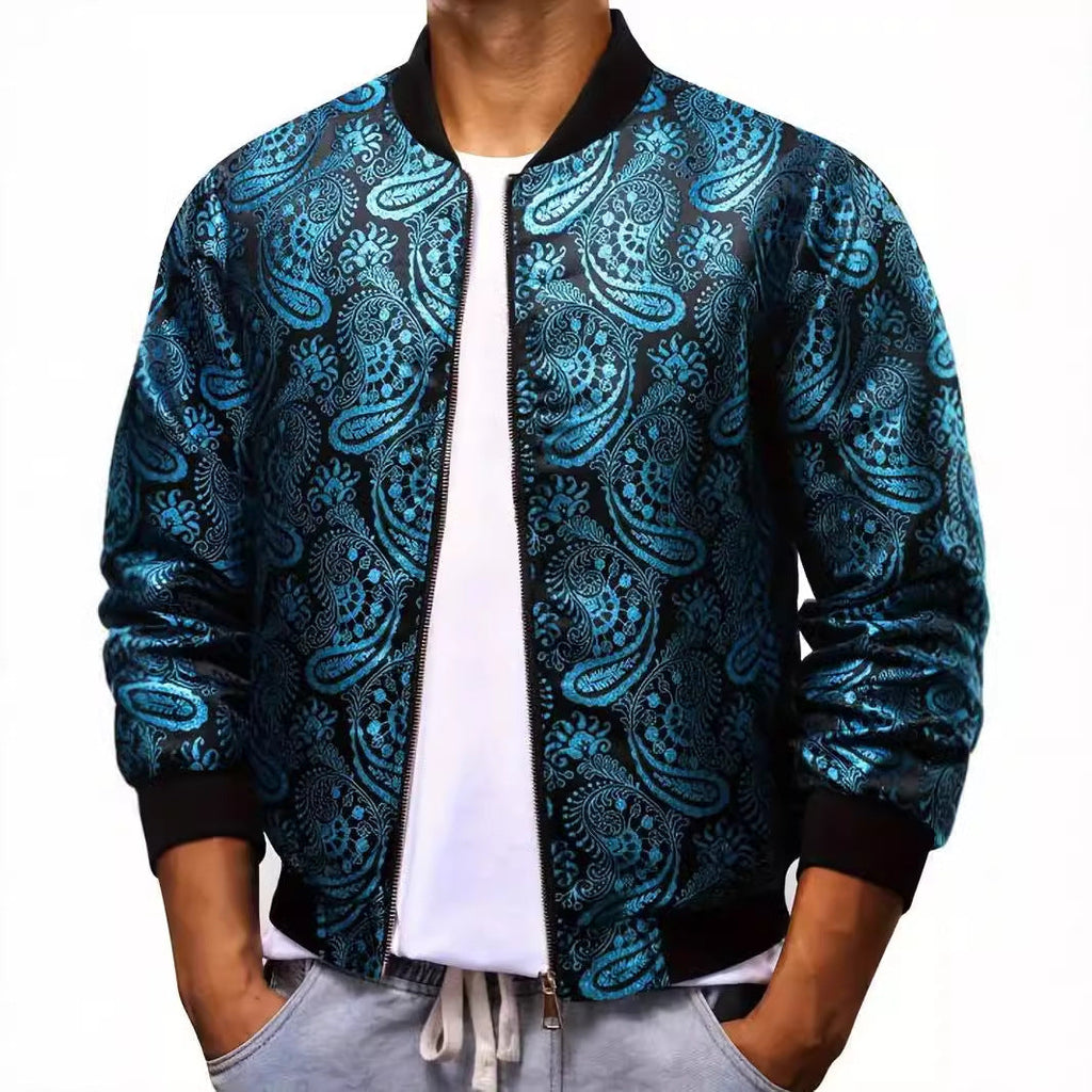 Mens Stylish Trendy Jacket With A Stand-up Collar