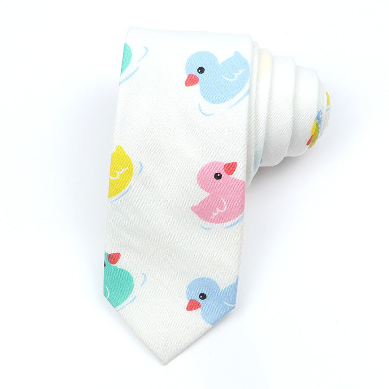 Korean Style Narrow Men's Clothing Cotton Tie