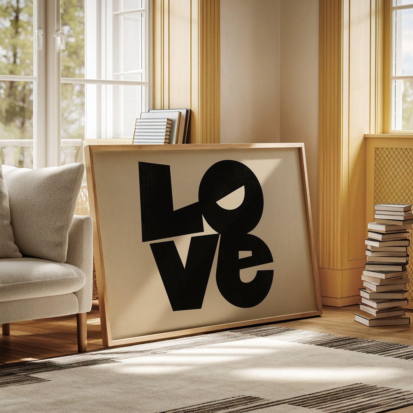 Impression typographique moderne LOVE