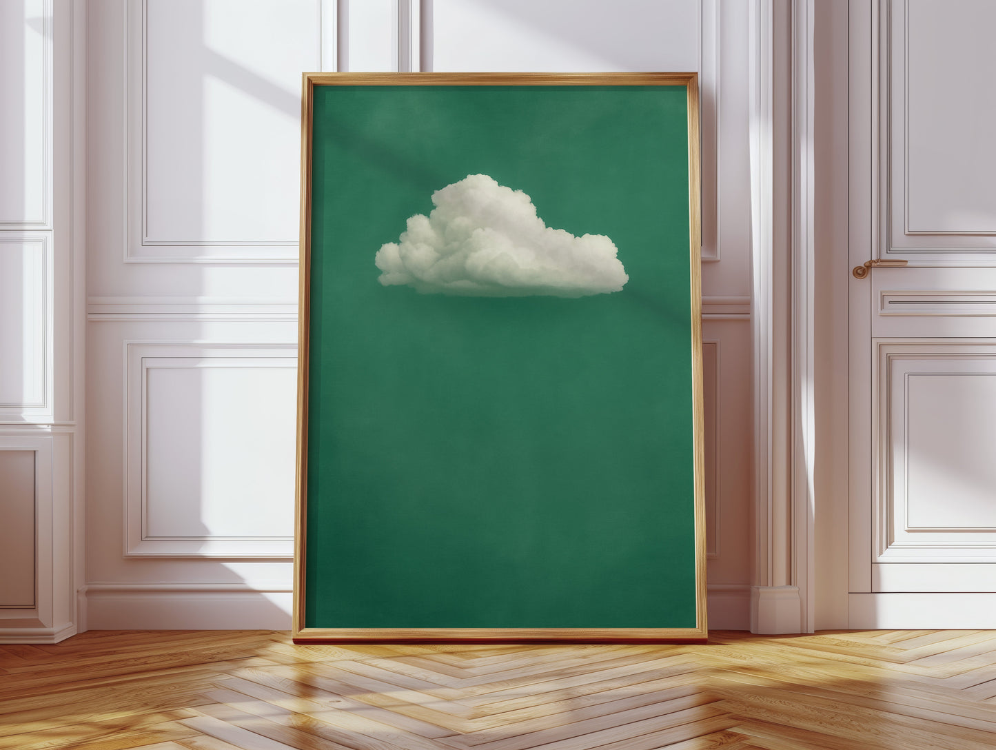 White Cloud on Emerald Sky