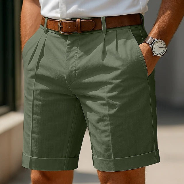 Men's Straight Leg Shorts With Pockets  Casual Dress Pants Loose Fit Summer Bottoms For Daily Wear Clothing