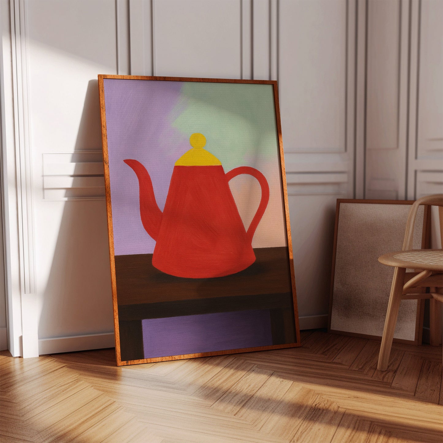 Nature morte à la théière rouge