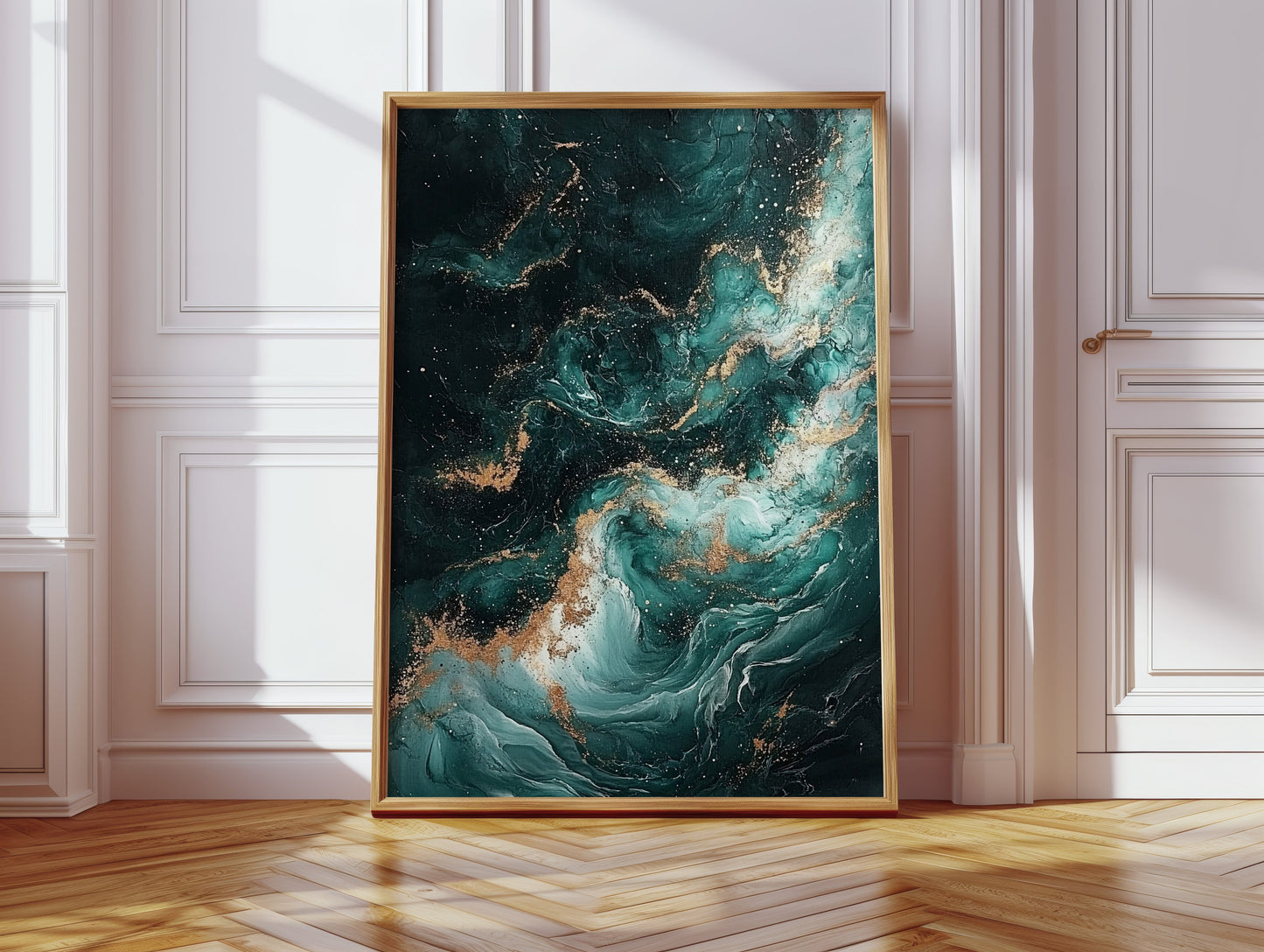 Himmlische Drift in Smaragd und Gold