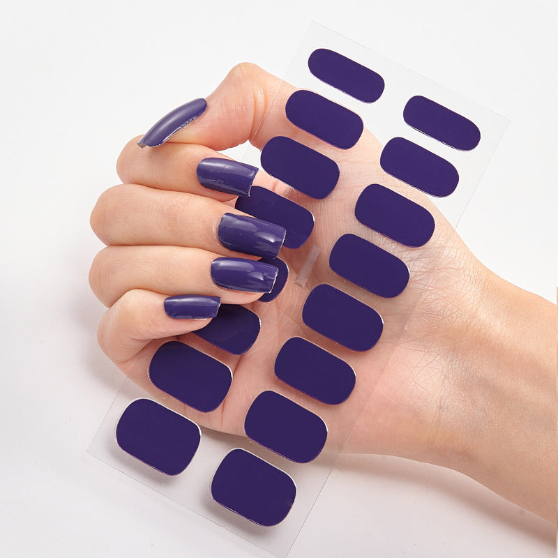 Nailart Sticker Pure Solid Color Self Adhesive