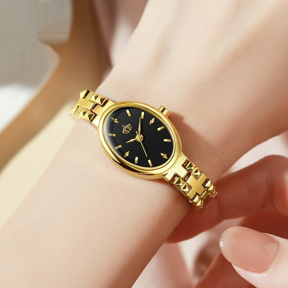 Affordable Luxury Quartz Watch With A Steel Bracelet For Women