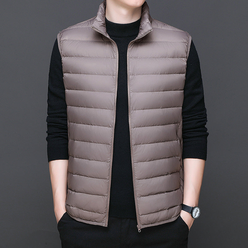 Winter Short Thermal Duck Down Lightweight Puffer Vest