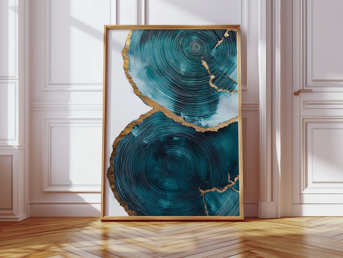 Emerald Echoes in Gold