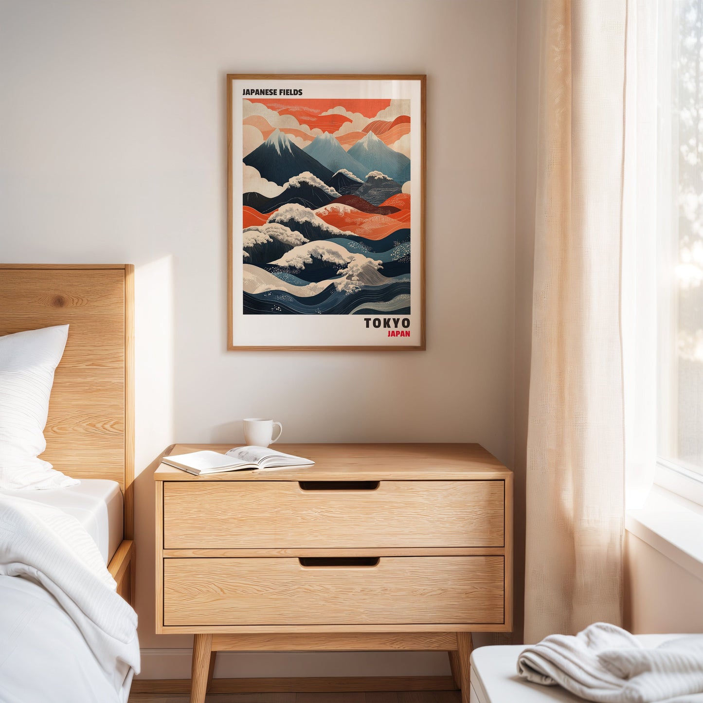 Champs japonais – Harmonie entre montagne et vague