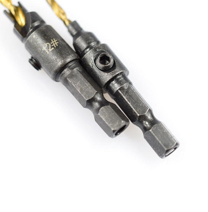 Woodworking countersink drill titanium set 5 pieces