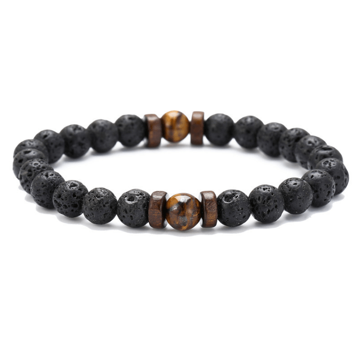 Epic Legendary Volcanic Stone Bracelet For Men And Women Lava Stone Stretch Yoga Bead Bracelet
