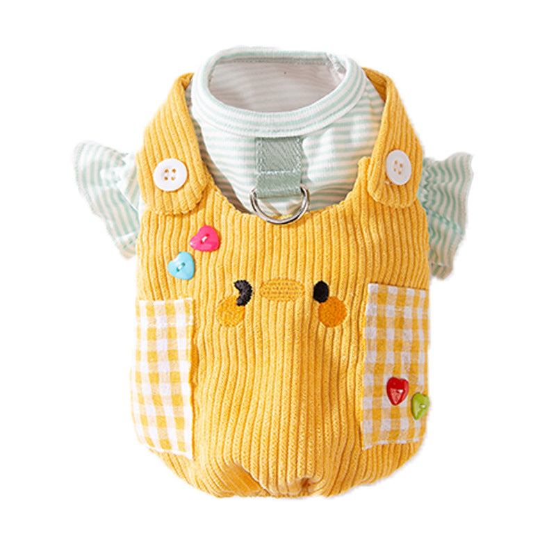 Autumn And Winter Dog Small Animal Two-legged Overalls Suit