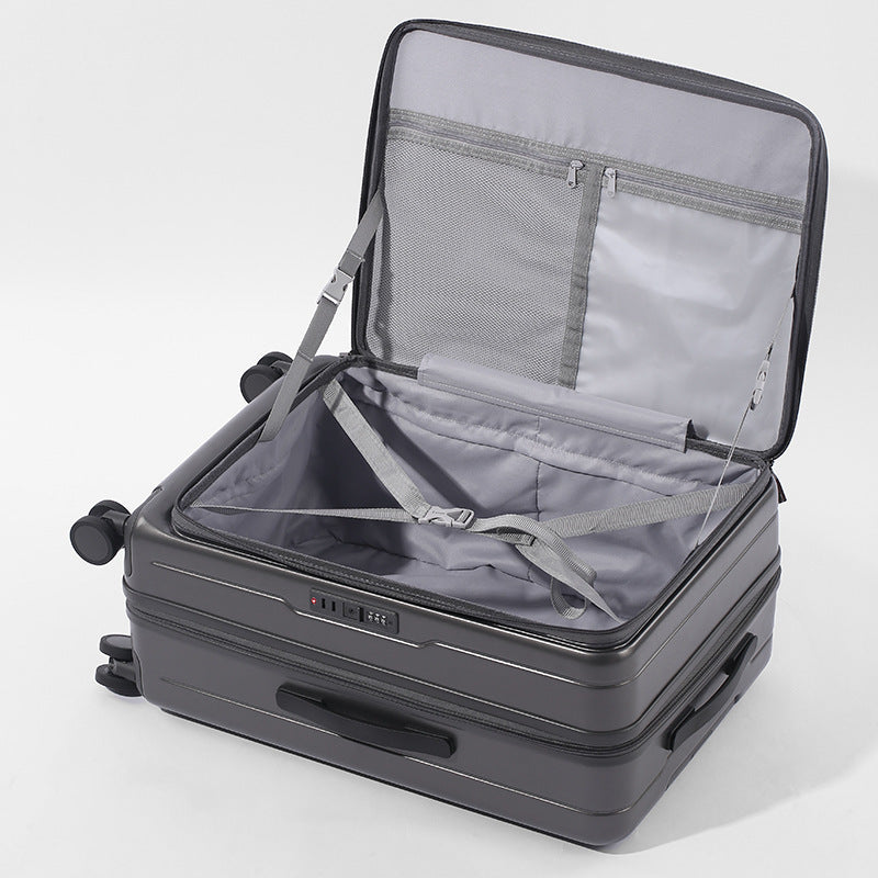 Front Open Luggage 20-inch Boarding Drop-resistant Trolley Case Extended Luggage Case